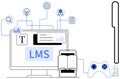 Digital Learning Management System with Interactive Elements and Gamification Tools Royalty Free Stock Photo