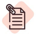 Computer document attachment, icon