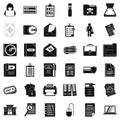 Computer document icons set, simple style Royalty Free Stock Photo