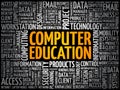 Computer Education word cloud Royalty Free Stock Photo