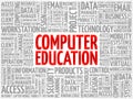 Computer Education word cloud Royalty Free Stock Photo