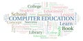 Computer Education word cloud Royalty Free Stock Photo