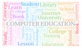 Computer Education word cloud Royalty Free Stock Photo