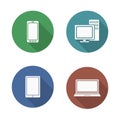 Computer electronics icons set