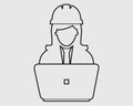 Computer Engineer line Icon.
