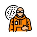 computer engineer worker color icon vector illustration Royalty Free Stock Photo