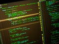 Computer engineering of web site in the code editor using php language. Web developing and programming concept Royalty Free Stock Photo