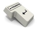 Enter key with e-TICKETS word