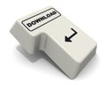 The enter key labeled download Royalty Free Stock Photo