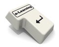 Enter key with e-Learning word Royalty Free Stock Photo