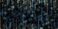 Computer error display corrupt binary data hacker digital binary data screen background 3d illustration