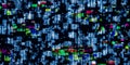 Computer error display corrupt binary data hacker digital binary data screen background 3d illustration