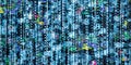 Computer error display corrupt binary data hacker digital binary data screen background 3d illustration