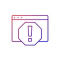 Computer error gradient linear vector icon Royalty Free Stock Photo