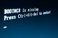 Computer error message