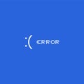 Computer error message Royalty Free Stock Photo