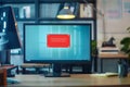 Computer Error Message on a Desktop Royalty Free Stock Photo