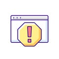 Computer error RGB color icon