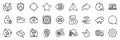 Computer fan, Execute and Graph laptop line icons pack. For web app. App line icons. Vector