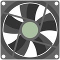 Computer fan vector isolated on white background Royalty Free Stock Photo