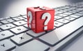 Computer FAQ services - 3D illustration Royalty Free Stock Photo