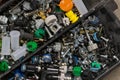 Computer fasteners hardware assorted odds and ends. Royalty Free Stock Photo