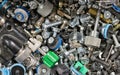 Computer fasteners hardware assorted various odds and ends. Royalty Free Stock Photo