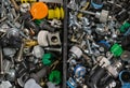 Computer fasteners hardware technology assorted odds and ends. Royalty Free Stock Photo