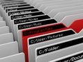 Computer file system illustration Royalty Free Stock Photo