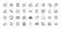 Computer fingerprint, Transform and Influence line icons pack. For web app. Line icons. Vector
