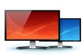 Computer Flat LCD Plasma Monitor Display vector Royalty Free Stock Photo