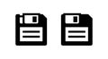 Floppy disk (diskette) icon. Symbol of conservation or information. Royalty Free Stock Photo