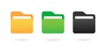 Computer folder icon in flat style. Document archive vector illustration on isolated background. Portfolio sign business concept Royalty Free Stock Photo