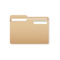 Computer folder icon in flat style. Document archive vector illustration on isolated background. Portfolio sign business concept Royalty Free Stock Photo