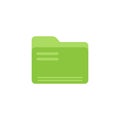 Computer folder icon in flat style. Document archive vector illustration on isolated background. Portfolio sign business concept Royalty Free Stock Photo