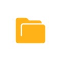 Computer folder icon in flat style. Document archive vector illustration on isolated background. Portfolio sign business concept Royalty Free Stock Photo