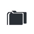 Computer Folder icon vector sign and symbol isolated on white background, Computer Folder logo concept Royalty Free Stock Photo
