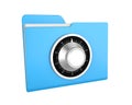 Computer Folder Locked Isolated Royalty Free Stock Photo