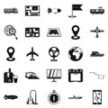 Computer forensics icons set, simple style Royalty Free Stock Photo