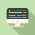 Computer fraud icon flat vector. Virus error