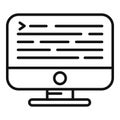 Computer fraud icon outline vector. Virus error