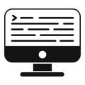 Computer fraud icon simple vector. Virus error