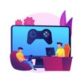 Computer gaming vector concept metaphor Royalty Free Stock Photo