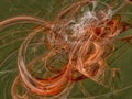Computer generated abstract spiral fractal flame image Royalty Free Stock Photo