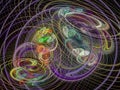 Computer generated abstract spiral fractal flame image Royalty Free Stock Photo