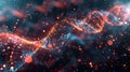 Computer-generated abstract structure resembling DNA pattern against background Royalty Free Stock Photo