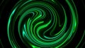 Computer generated abstract twist background. 3D rendering circular merger of neon color lines.