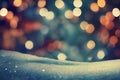 Computer generated Christmas winter bokeh snow snowfall background 3D illustration. A.I. generated art.