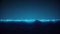 Stylized Night Stary Sky Horizon Landscape Background