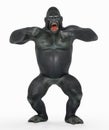 Angry gorilla beating its chest Royalty Free Stock Photo